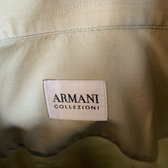 Lime colored Armani Collezioni  dress shirt - Picture 3 of 5